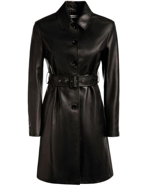 Bally Black Belted Nappa-leather Coat