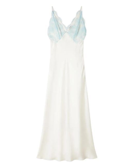 Sandro White Lingerie-Style Maxi Dress