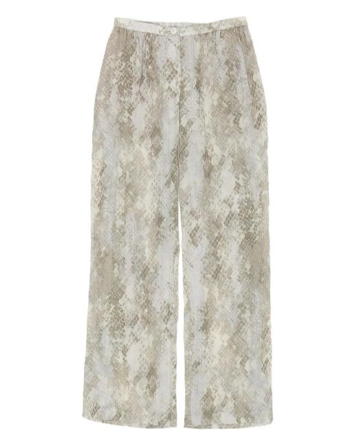Bimba Y Lola スネークプリント ワイドパンツ White