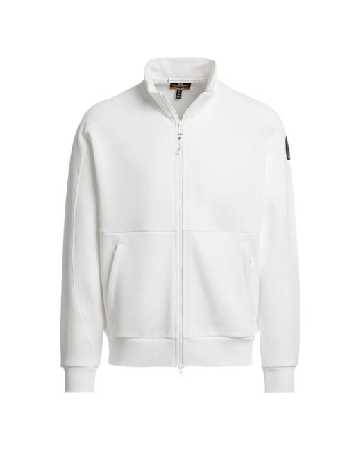 Parajumpers White Zip-Up Sweatshirt for men
