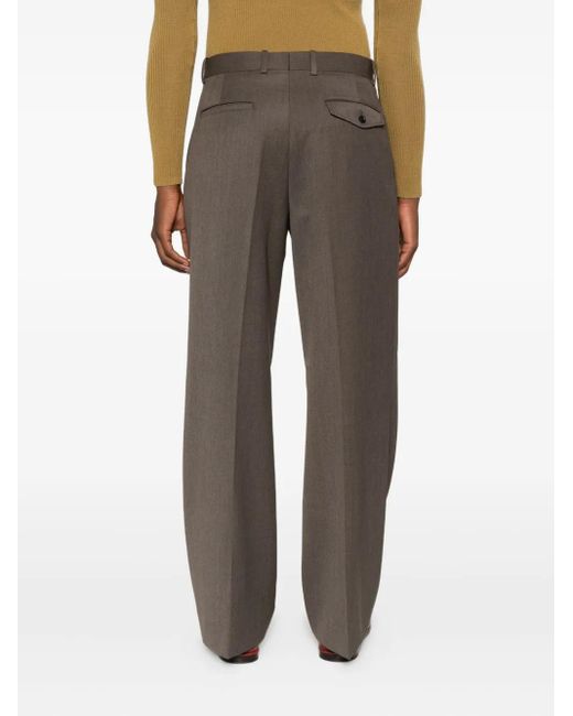 TONYWACK Gray Pleated Pants for men