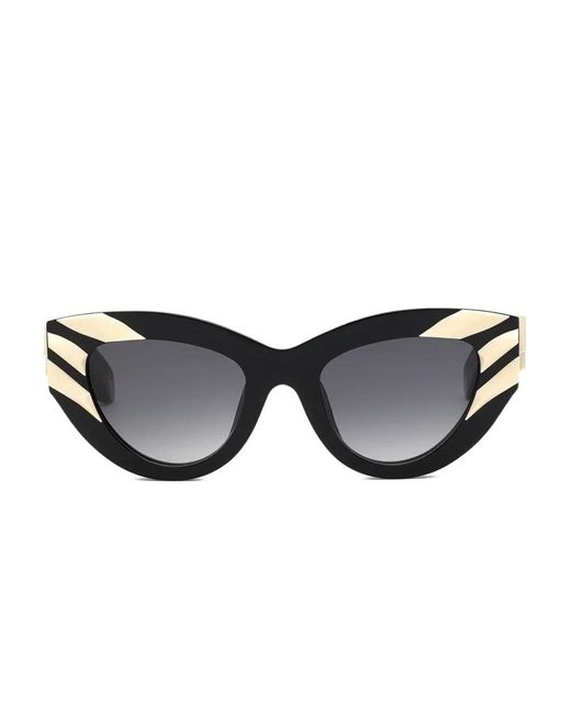 Roberto Cavalli Black Cat-Eye Frame Sunglasses