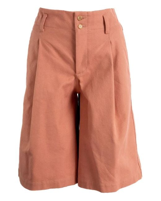 Chloé Pink Pleated-Details Shorts