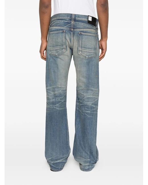 Mastercraft Union Blue Logo-Patch Straight-Hem Jeans
