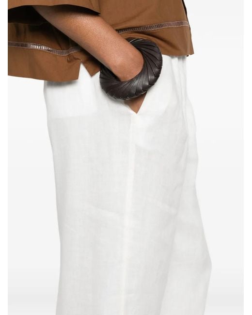 Forte_forte White Elasticated-Waistband Palazzo Pants