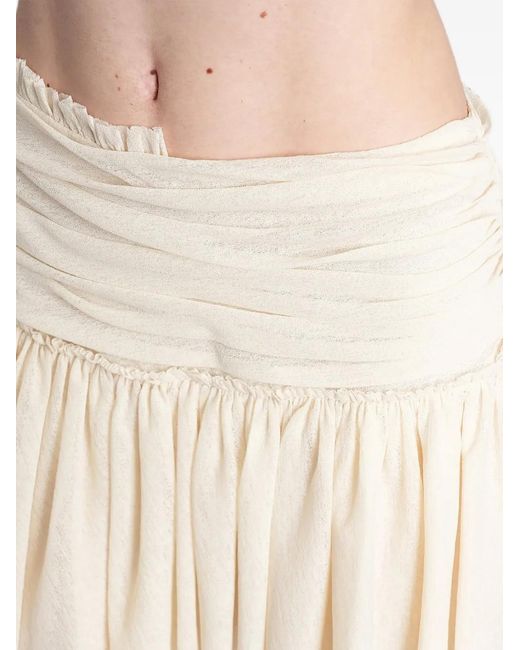 Siedres Natural Gigi Ruched Ruffled Skirt