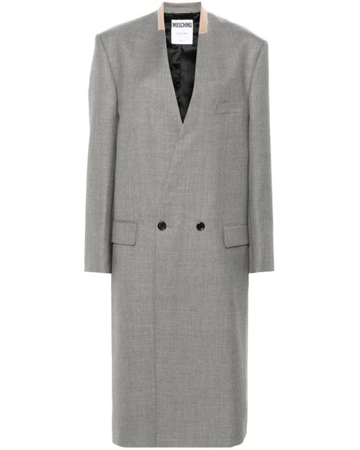 Moschino Gray Wool Coat