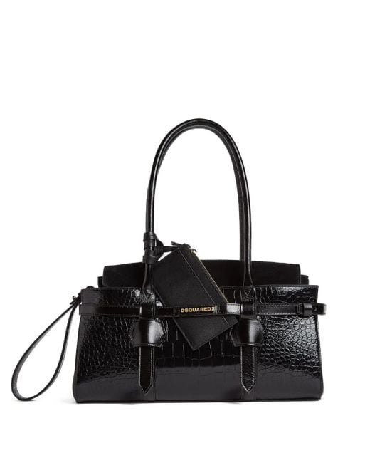 DSquared² Black Leather Tote Bag