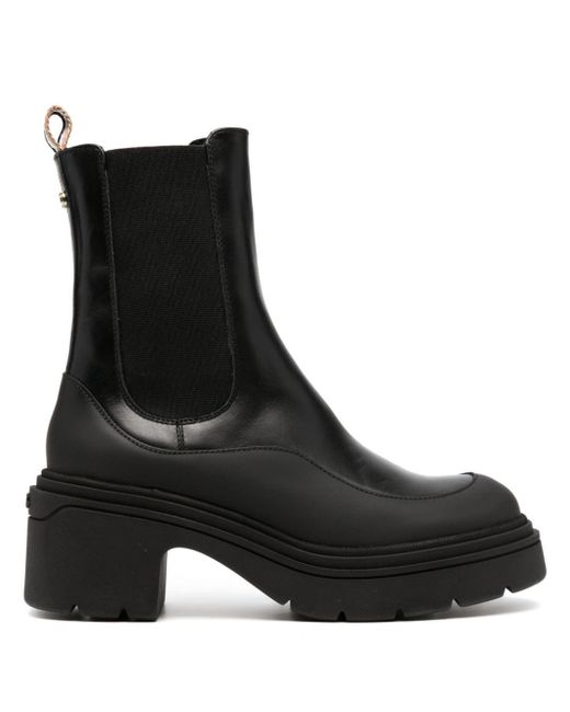 BOSS by HUGO BOSS Panelled 85mm Leather Chelsea Boots in Black | Lyst
