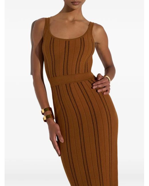 Elisabetta Franchi Brown Origami Dress
