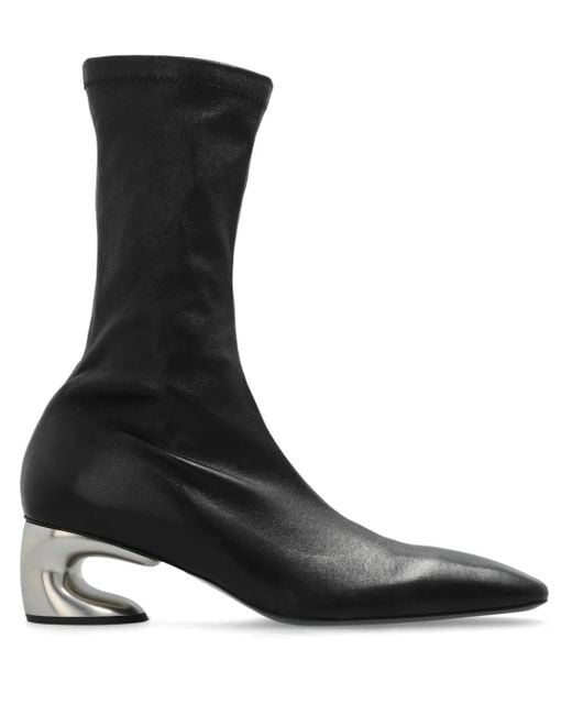 Jil Sander Black 60Mm Contrast-Heel Ankle Boots