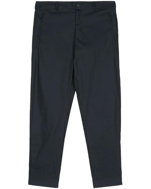 PT Torino Blue Gabardine-Weave Tapered Trousers for men