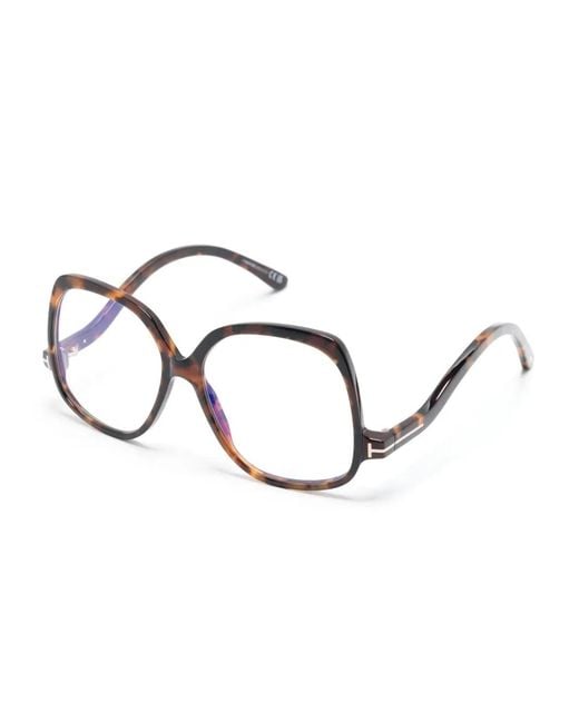 Tom Ford Brown Oversize-Frame Glasses
