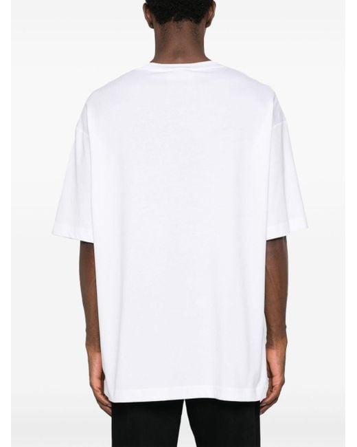 T-shirt con stampa di Versace in White da Uomo