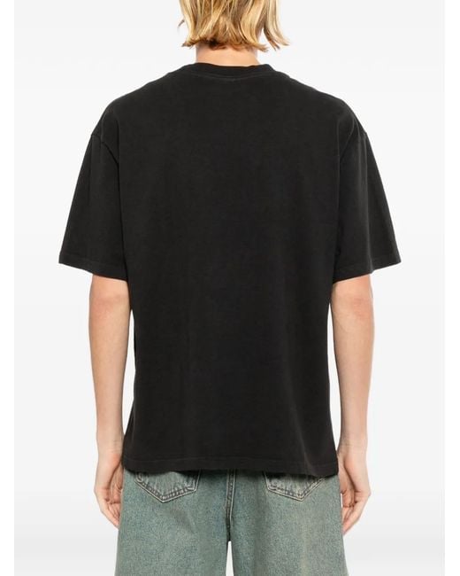 Melt Black Graphic-Print T-Shirt for men