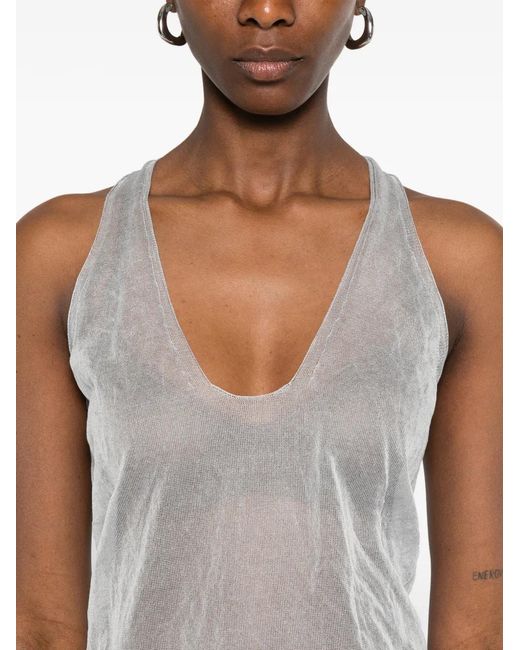 Giorgio Armani White Sheer Vest