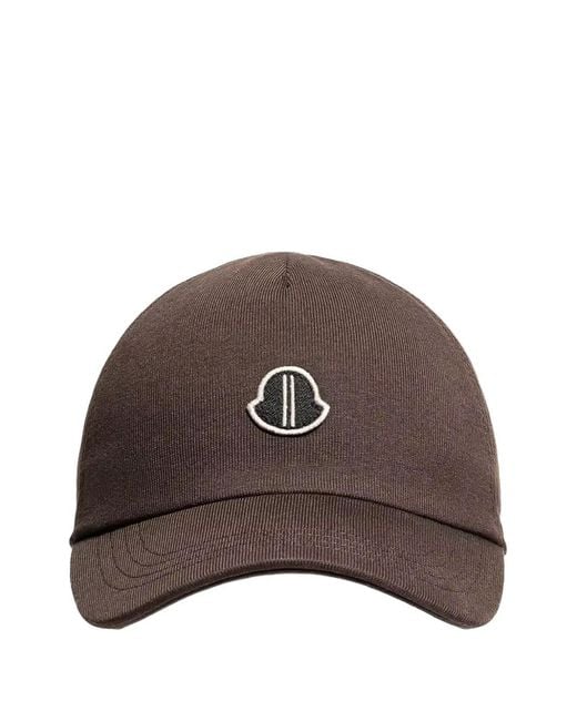 Rick Owens Brown X Moncler Logo-Patch Baseball Hat for men