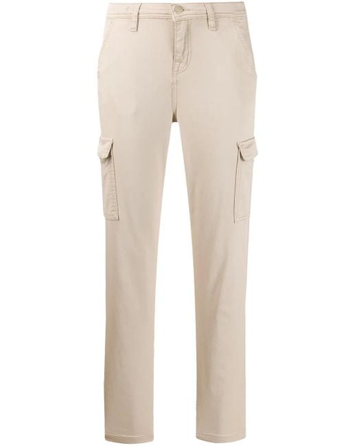 7 For All Mankind Natural Cropped Slim-Fit Trousers
