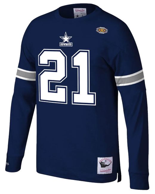 Mitchell & Ness Blue 1996 Deion Sanders Dallas Cowboys Jersey for men
