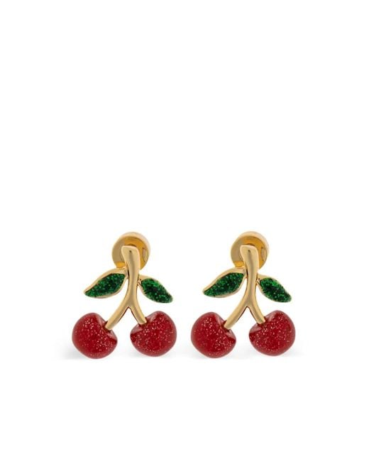 COACH White Cherry-Shaped Stud Earrings