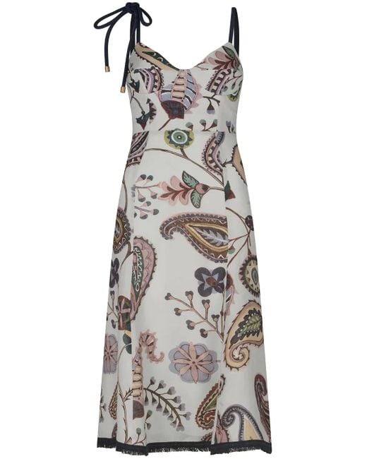 Silvia Tcherassi Gray Dalil Organic Linen Dress