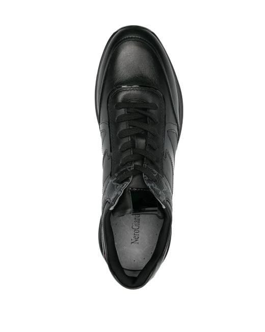 Nero Giardini Black Guanto Leather Sneakers