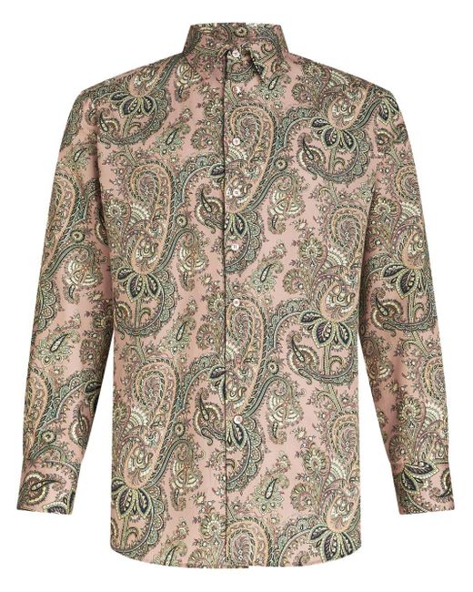 Etro Overhemd Met Paisley-print in het Multicolor voor heren