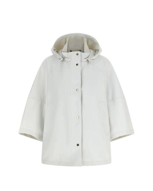 Moorer White Florida Removable-Hood Jacket