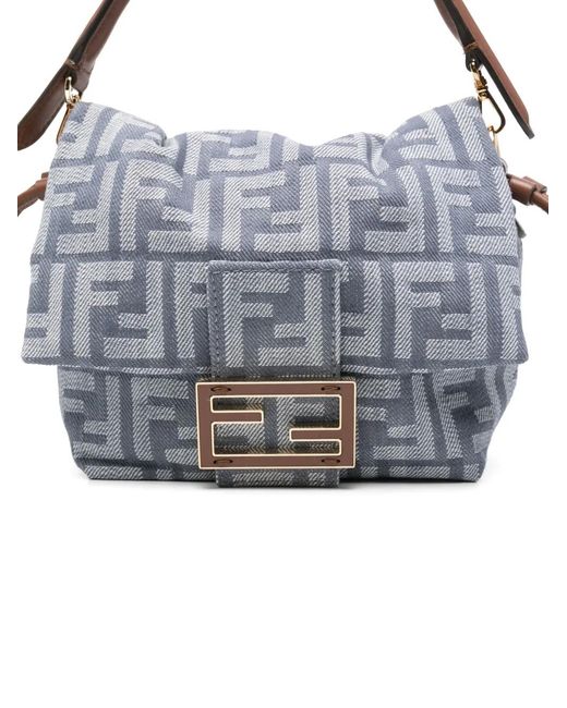 Fendi Gray Mamma Baguette Bag