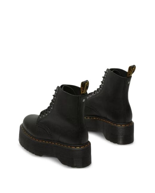 Dr. Martens Black Platform Lace-Up Boots