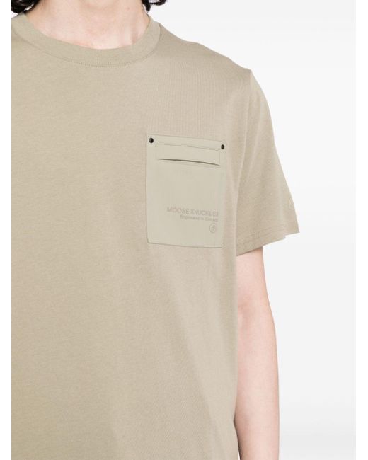 Moose Knuckles Natural Dalon Cotton T-shirt for men