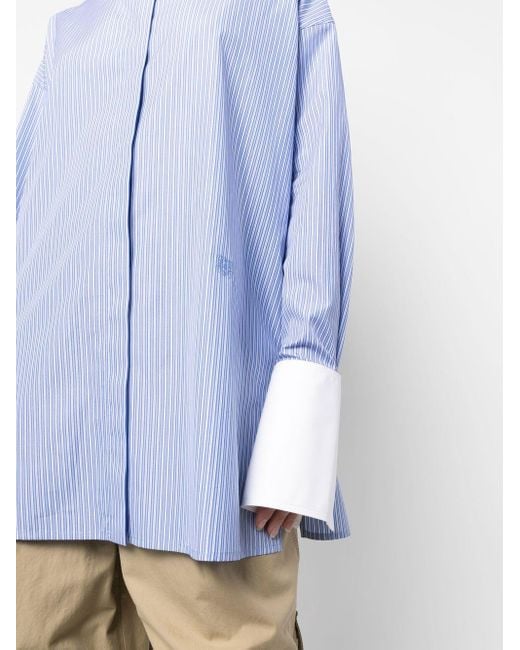 Camicia con polsini a contrasto di Loewe in Blue