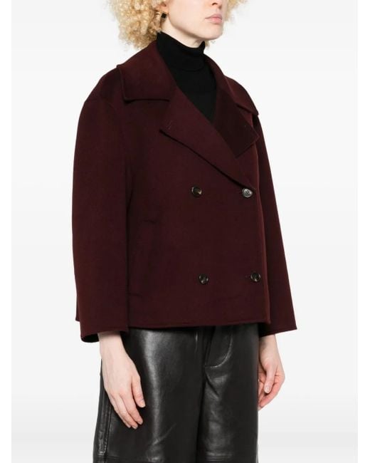 Arma Red Manila Double-Breasted Wool Jacket