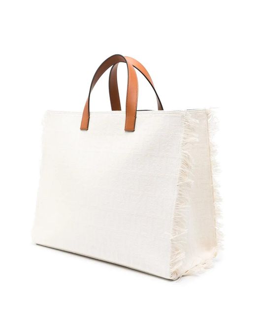 Fendi White Shopper Bag, for men
