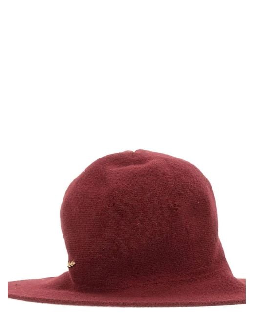 Borsalino Red Angelina Wool Blend Cloche