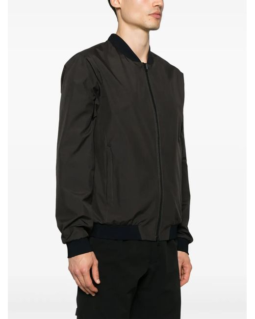 Herno Black Lightweight Bomber Jacket for men