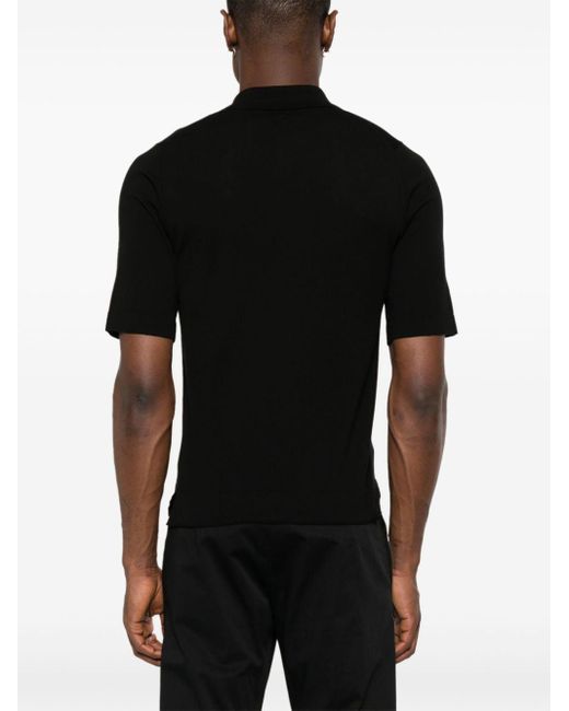 Ballantyne Black Fine-knit Short-sleeved Shirt for men