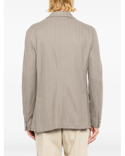 Canali Gray Herringbone Blazer for men