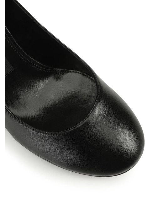 Sergio Rossi Black Pilier Leather Pumps