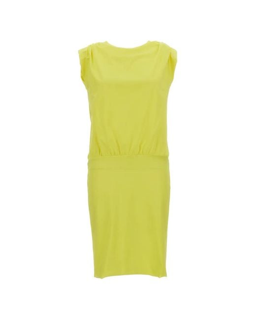 Irie Yellow Gathered Midi Dresses