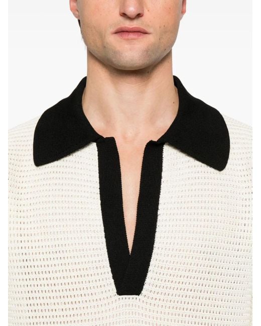 Jil Sander White Open-Knit Sweater for men