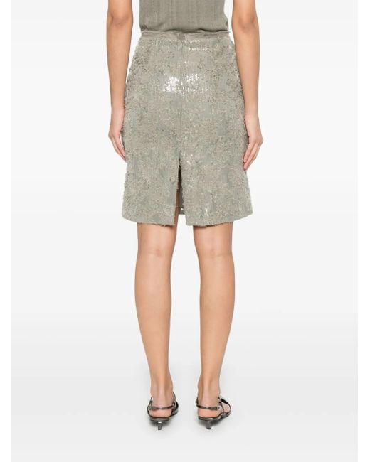 Dorothee Schumacher Gray Sequinned Mini Skirt