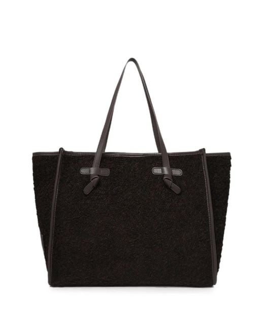 Gianni Chiarini Black Marcella Bouclé Tote Bag