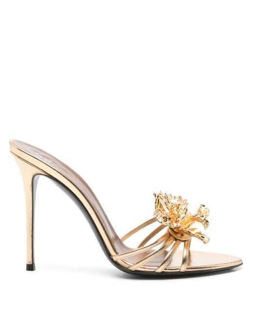 Giuseppe Zanotti Natural Orchid Mules 110mm