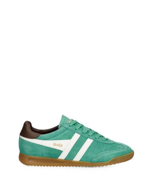 Gola Green Torpedo Suede Panelled Sneakers