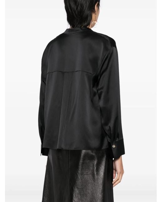 Blouse En Soie À Design Drapé Vince en coloris Black