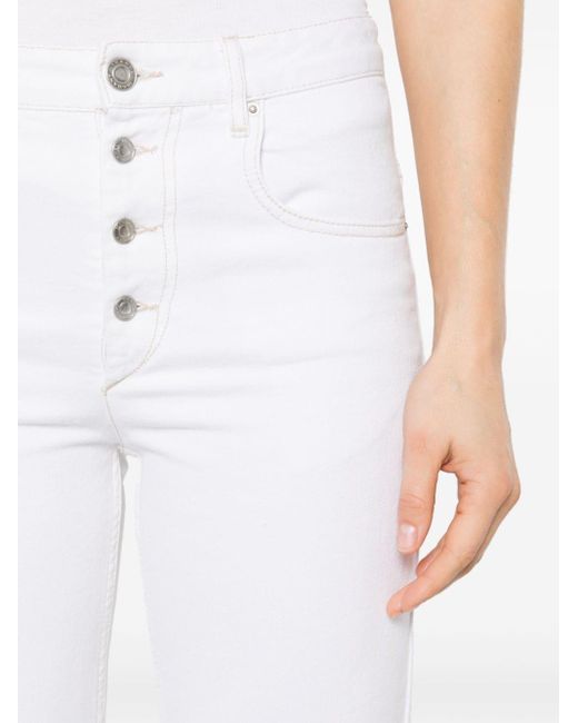 Jeans Jemina crop slim di Isabel Marant in White
