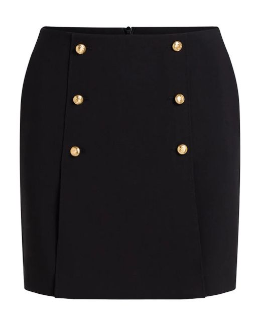 Jupe Mi-Longue Boutonnée À Taille Haute Karl Lagerfeld en coloris Black