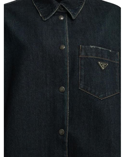 Prada Denim Jack in het Black