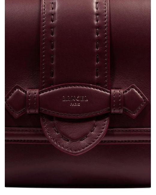 Lancel Purple Sienna Leather Cross Body Bag